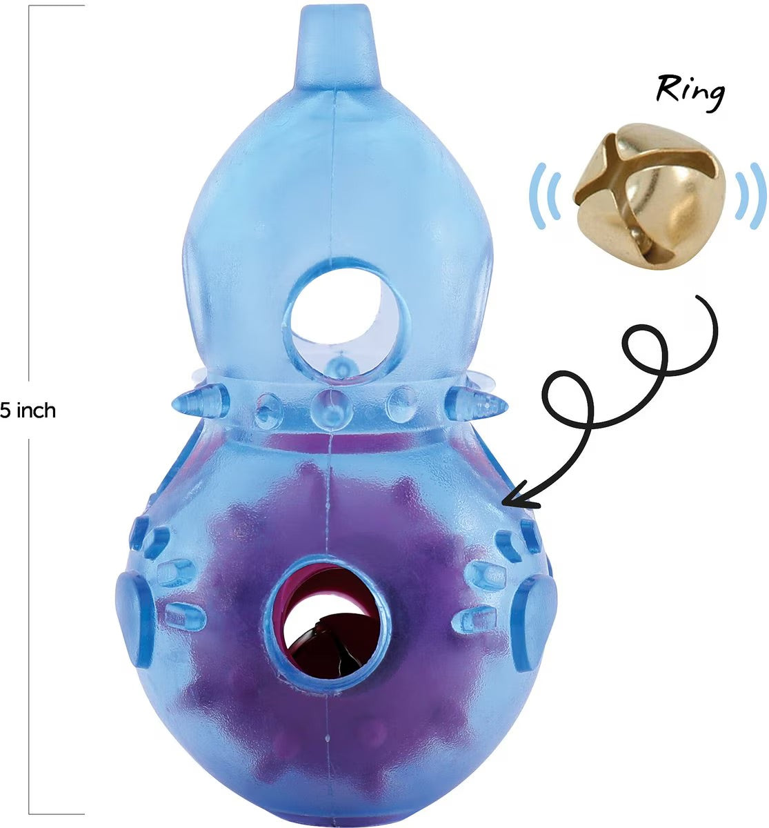 FurryFido Interactive Treat Dispensing Calabash Dog Chew Toy