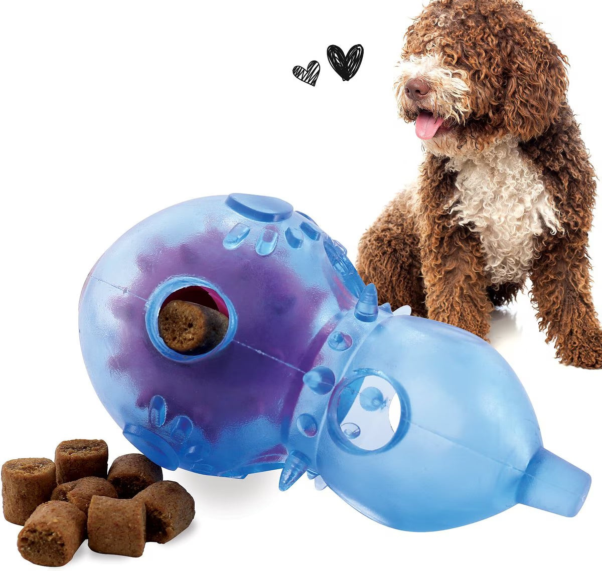 FurryFido Interactive Treat Dispensing Calabash Dog Chew Toy