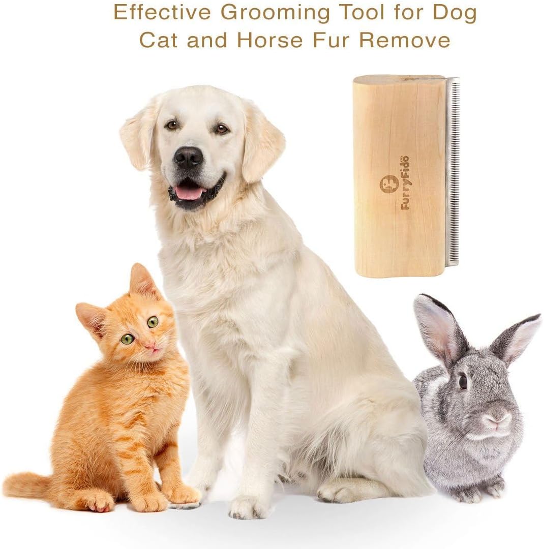 FurryFido Pet Deshedding & Grooming Brush (Short Hair)