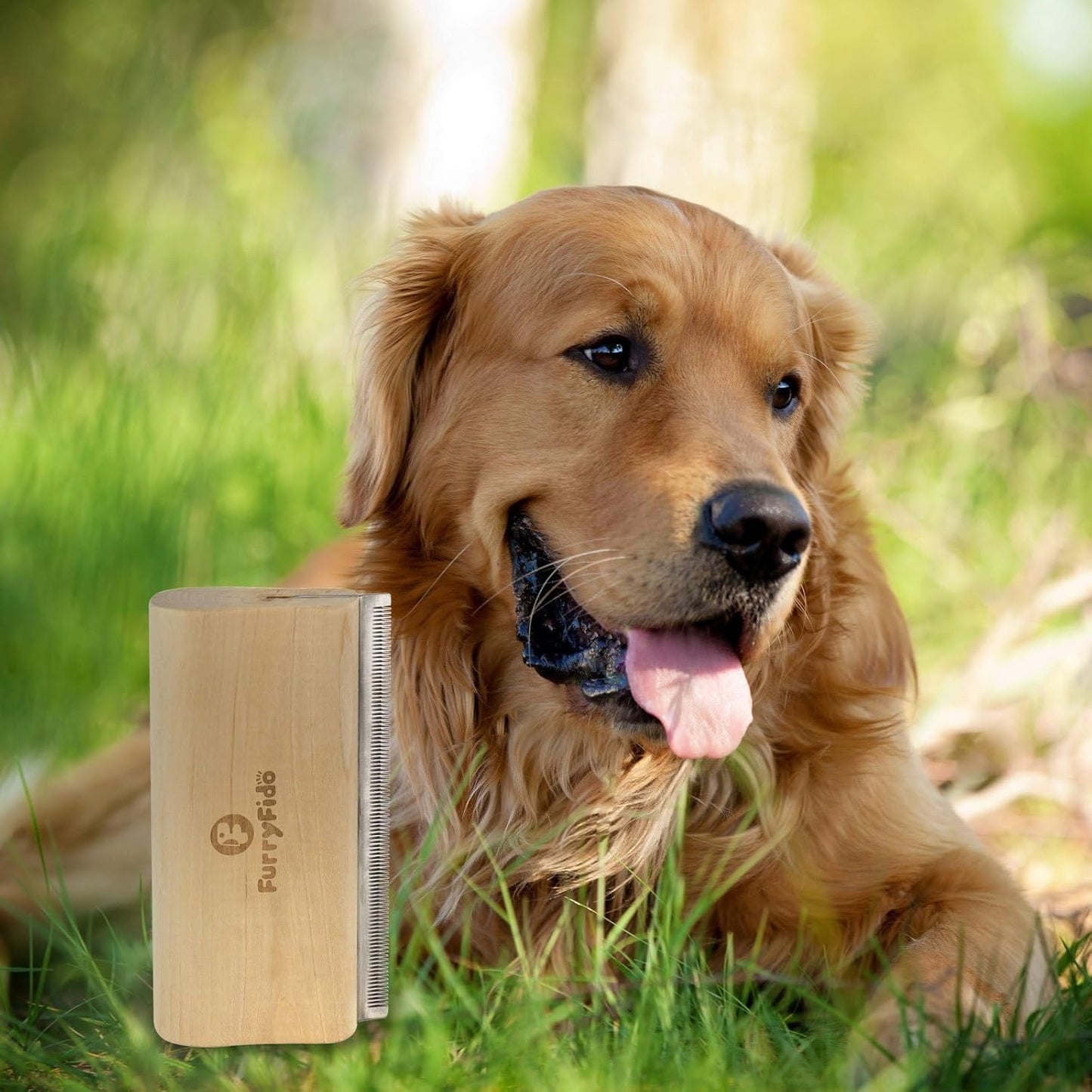 FurryFido Pet Deshedding & Grooming Brush (Short Hair)