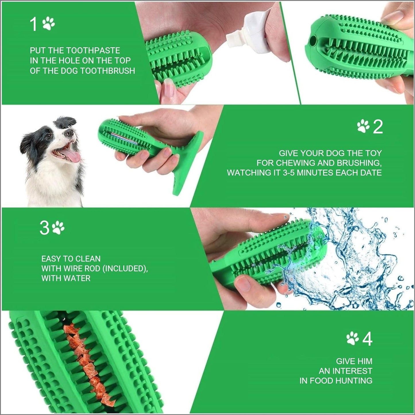 Furry Fido Gog Toothbrush Chew Toy
