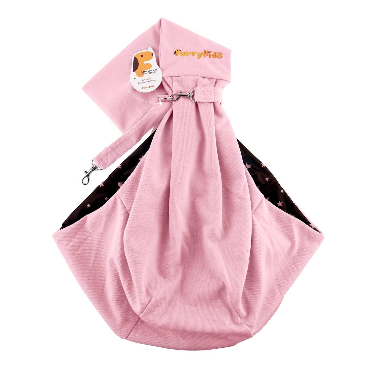 Furry Fido Classic Pet Sling - Pink Reversible Slings