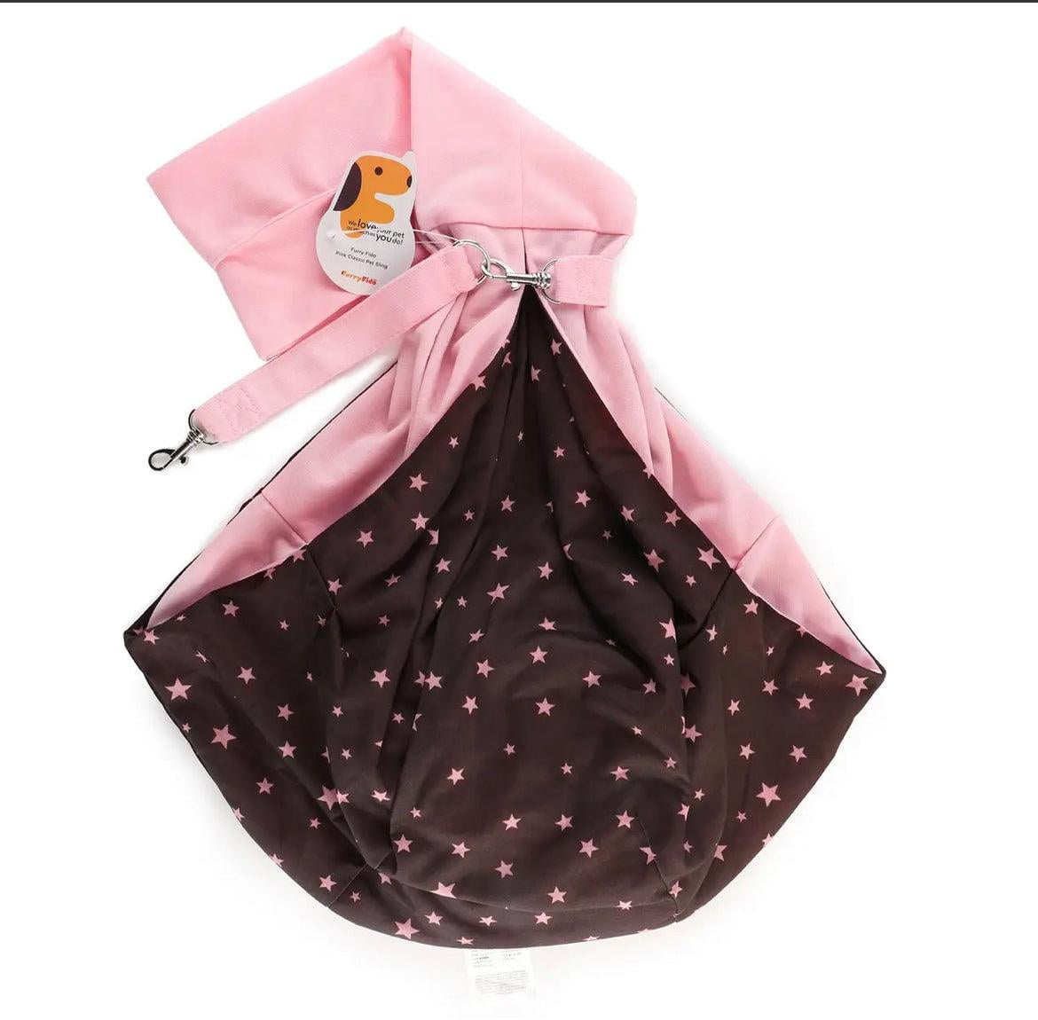 Furry Fido Classic Pet Sling - Pink Reversible Slings